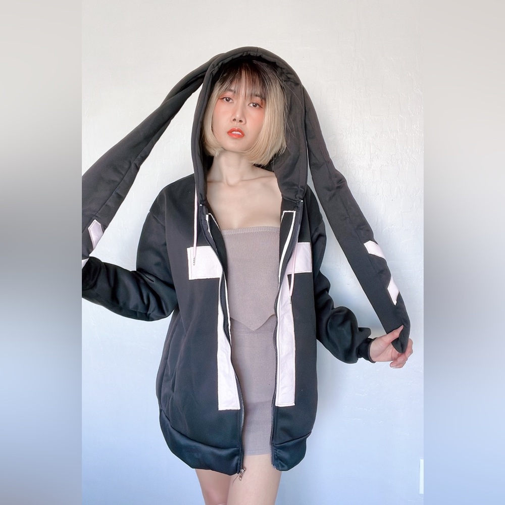 BRAND NEW! Black sweater with rabbit ears